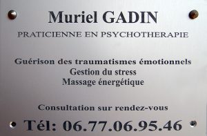 Plaque professionnelle Muriel Gadin